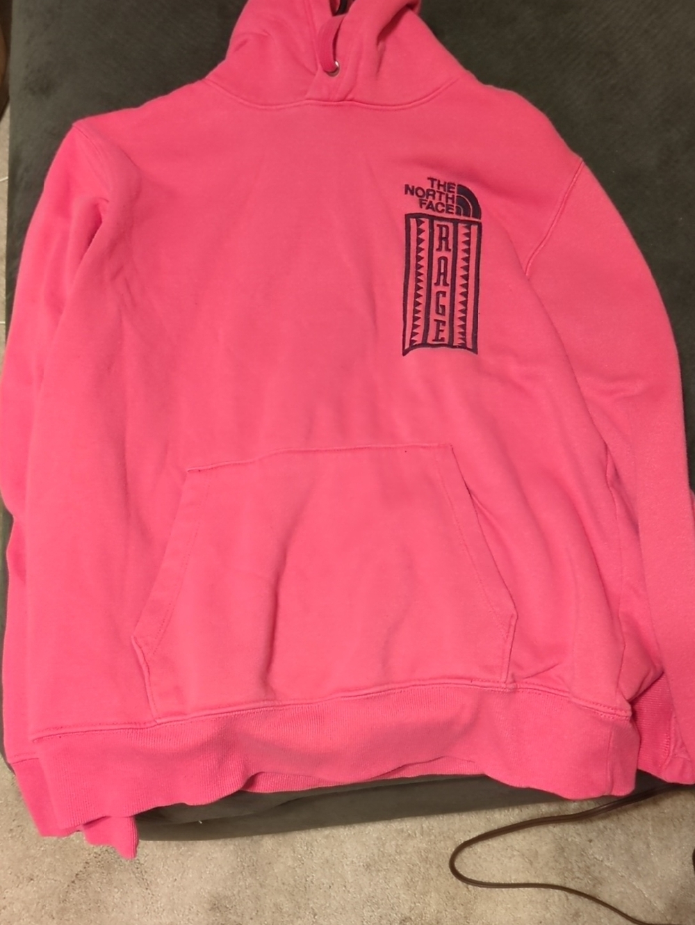 The North Face Hot Pink Pullover Hoodie with Logo Graphic